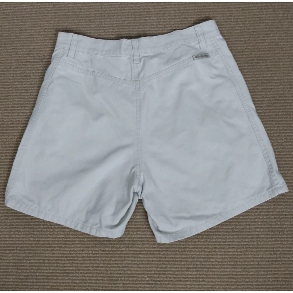 Columbia Womens Chino Shorts Beige Lined Flat Front 100% Cotton Size 6 - Picture 2 of 7